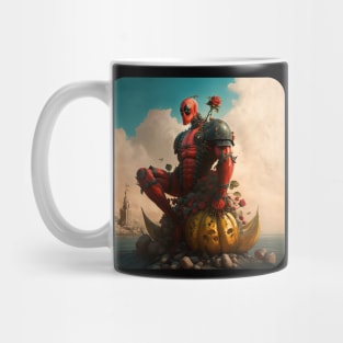 Impression of a red giant smashing a pumpkin (no text) Mug